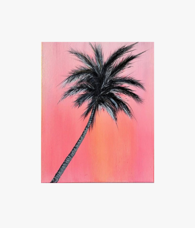 "GOLDEN HOUR PALM TREE" 11x14